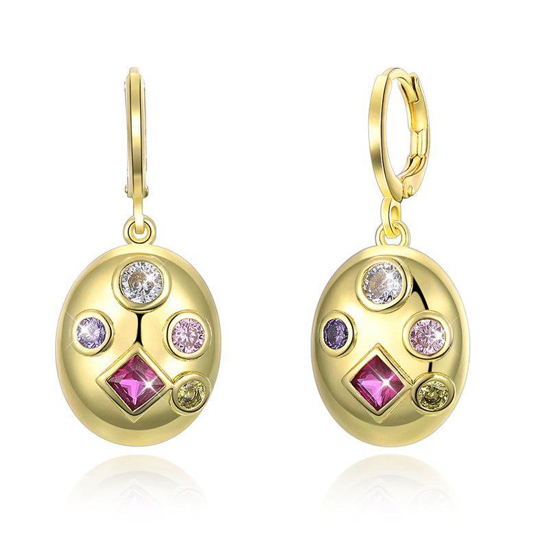 Pink Passion Drop Earring in 18K Gold Plated