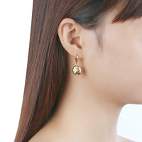 Pink Passion Drop Earring in 18K Gold Plated