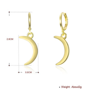 Moon Drop Earring in 18K Gold Plated