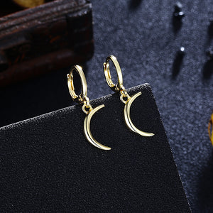 Moon Drop Earring in 18K Gold Plated