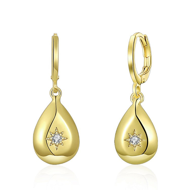 Teardrop Drop Earring in 18K Gold Plated