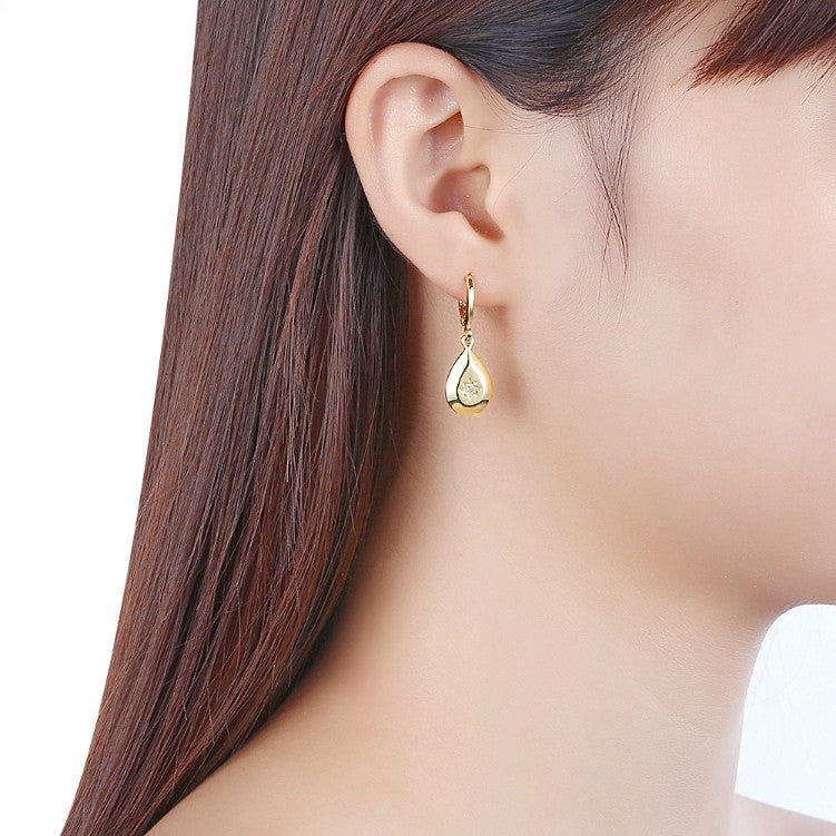 Swarovski Crystal Teardrop Drop Earrings - Golden NYC Jewelry www.goldennycjewelry.com fashion jewelry for women