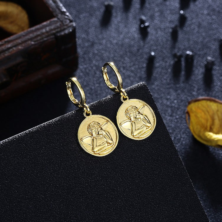 Baby Angel Drop Earrings, Gold Collection, Earring, Gold, Golden NYC Jewelry, Golden NYC Jewelry  jewelryjewelry deals, swarovski crystal jewelry, groupon jewelry,, jewelry for mom, 