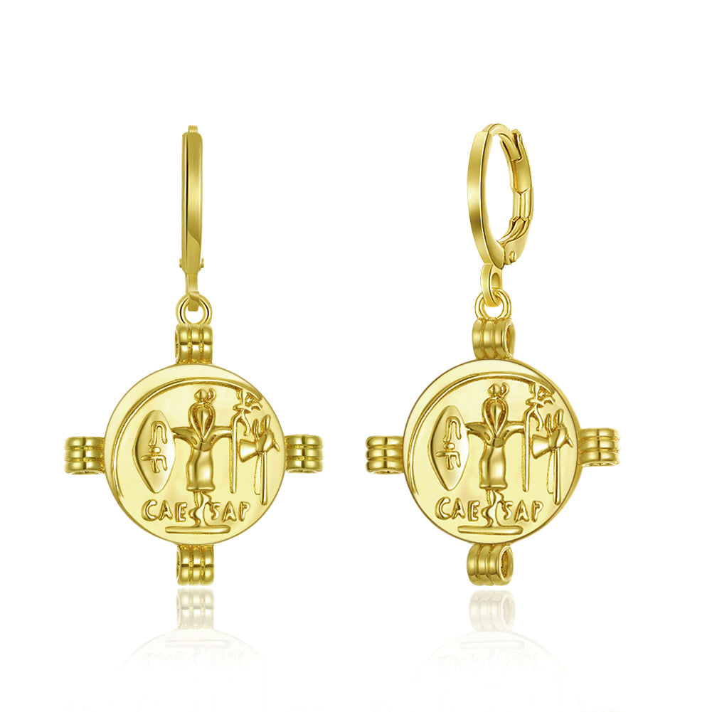 Ceasar Drop Earring in 18K Gold Plated, Earring, Golden NYC Jewelry, Golden NYC Jewelry jewelryjewelry deals, swarovski crystal jewelry, groupon jewelry,, jewelry for mom,