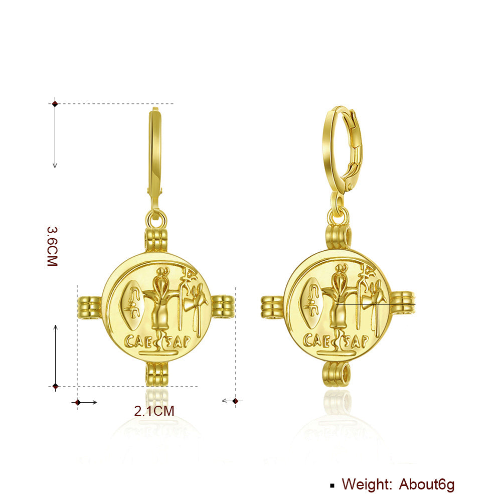 Ceasar Drop Earring in 18K Gold Plated, Earring, Golden NYC Jewelry, Golden NYC Jewelry jewelryjewelry deals, swarovski crystal jewelry, groupon jewelry,, jewelry for mom,