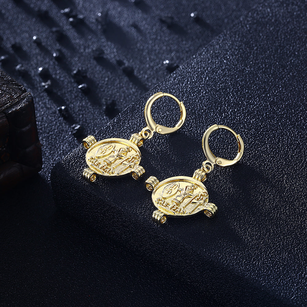 Ceasar Drop Earring in 18K Gold Plated, Earring, Golden NYC Jewelry, Golden NYC Jewelry jewelryjewelry deals, swarovski crystal jewelry, groupon jewelry,, jewelry for mom,