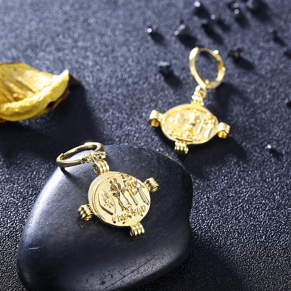 Ceasar Drop Earring in 18K Gold Plated, Earring, Golden NYC Jewelry, Golden NYC Jewelry jewelryjewelry deals, swarovski crystal jewelry, groupon jewelry,, jewelry for mom,