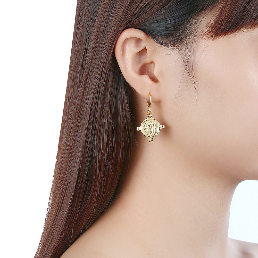 Ceasar Drop Earring in 18K Gold Plated, Earring, Golden NYC Jewelry, Golden NYC Jewelry jewelryjewelry deals, swarovski crystal jewelry, groupon jewelry,, jewelry for mom,