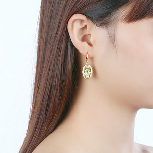 Praying Mother Drop Earring in 18K Gold Plated