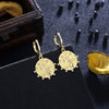 Sun Disc Drop Earrings - Golden NYC Jewelry www.goldennycjewelry.com fashion jewelry for women