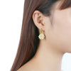 Sun Disc Drop Earrings - Golden NYC Jewelry www.goldennycjewelry.com fashion jewelry for women