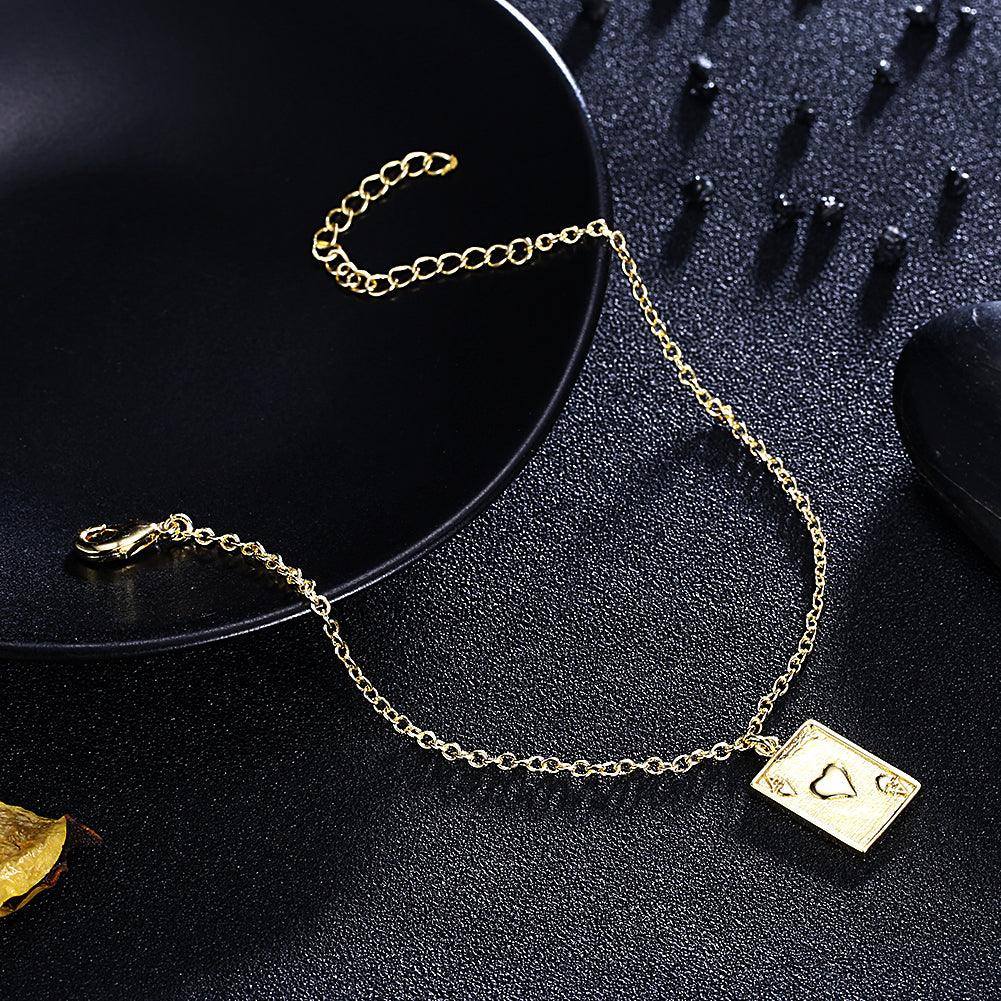 Ace of Hearts Bracelet in 18K Gold Plated, Gold Collection, Bracelet, Gold, Golden NYC Jewelry, Golden NYC Jewelry jewelryjewelry deals, swarovski crystal jewelry, groupon jewelry,, jewelry for mom,