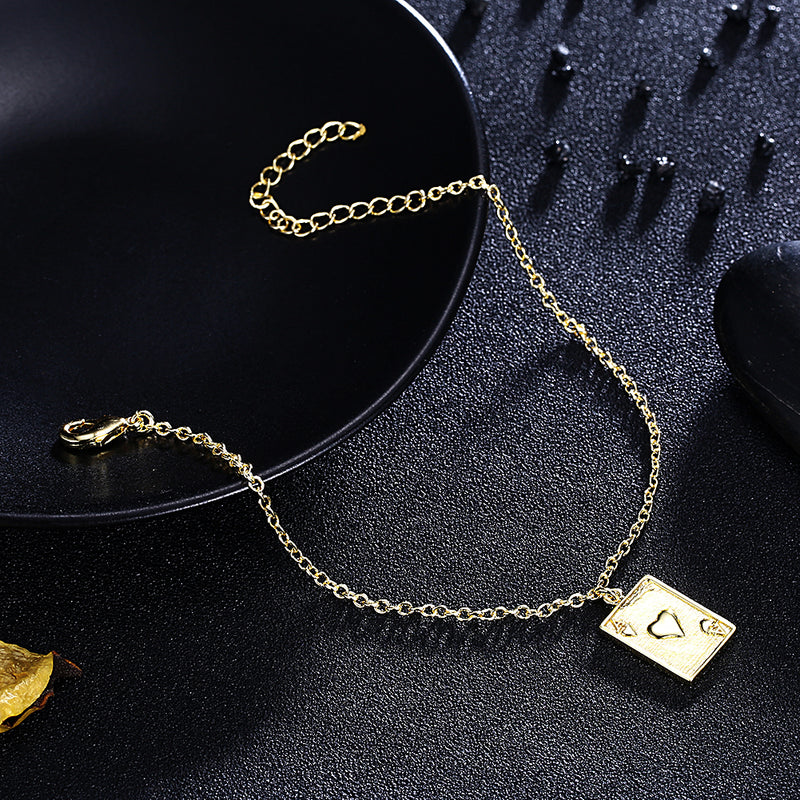 Ace of Hearts Bracelet in 18K Gold Plated, Gold Collection, Bracelet, Gold, Golden NYC Jewelry, Golden NYC Jewelry jewelryjewelry deals, swarovski crystal jewelry, groupon jewelry,, jewelry for mom,