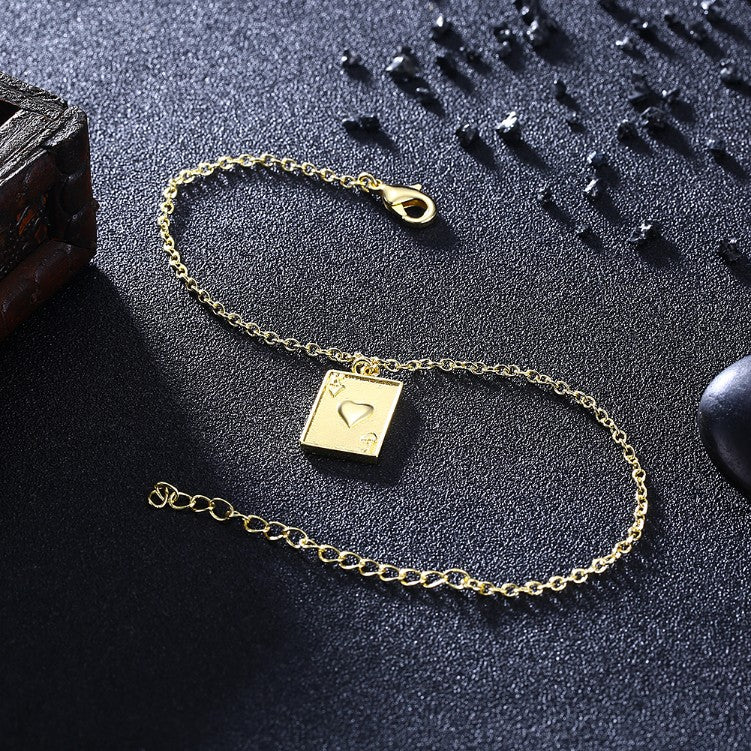 Jack of Hearts Bracelet in 18K Gold Plated, Gold Collection, Bracelet, Gold, Golden NYC Jewelry, Golden NYC Jewelry fashion jewelry, cheap jewelry, jewelry for mom,