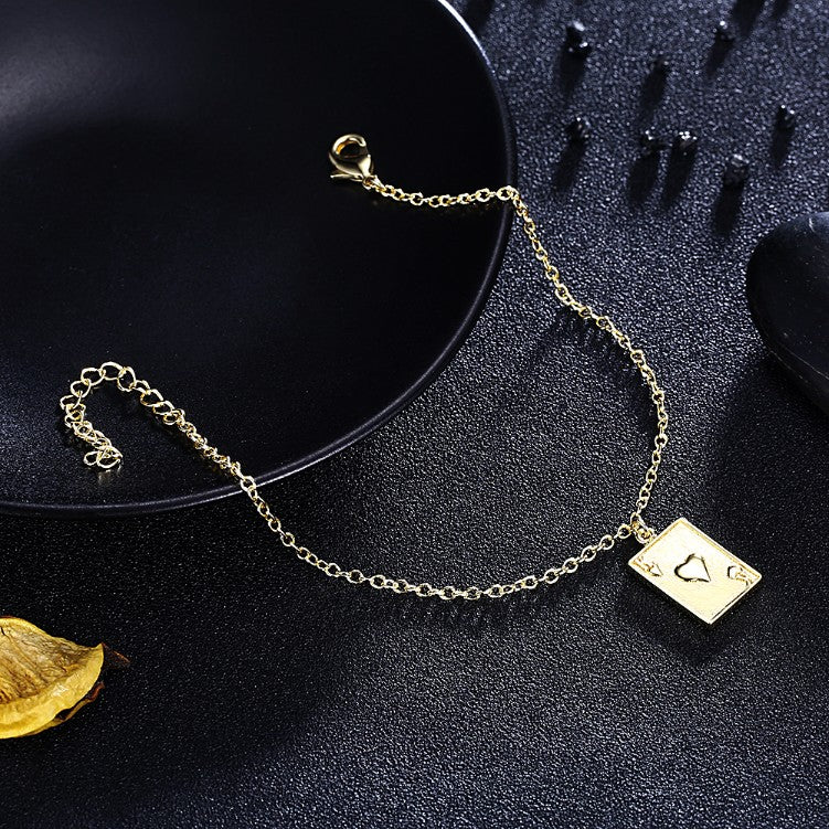 Jack of Hearts Bracelet in 18K Gold Plated, Gold Collection, Bracelet, Gold, Golden NYC Jewelry, Golden NYC Jewelry fashion jewelry, cheap jewelry, jewelry for mom,