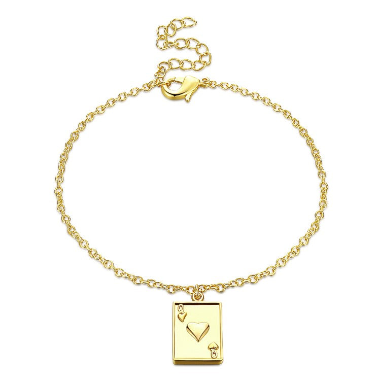 Queen of Hearts Bracelet in 18K Gold Plated, Gold Collection, Bracelet, Gold, Golden NYC Jewelry, Golden NYC Jewelry fashion jewelry, cheap jewelry, jewelry for mom,