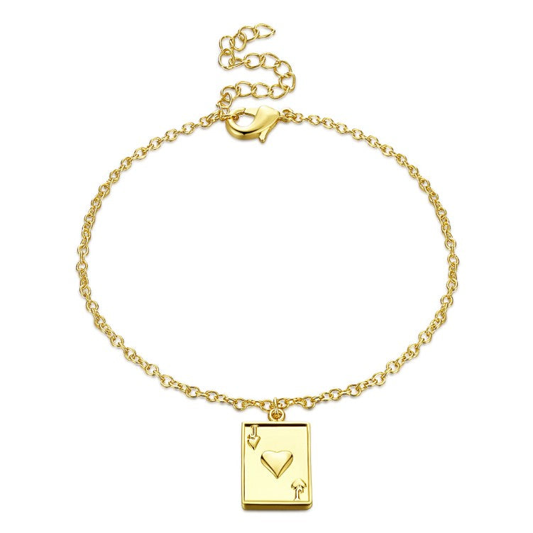 King of Hearts Bracelet in 18K Gold Plated, Gold Collection, Bracelet, Gold, Golden NYC Jewelry, Golden NYC Jewelry fashion jewelry, cheap jewelry, jewelry for mom,