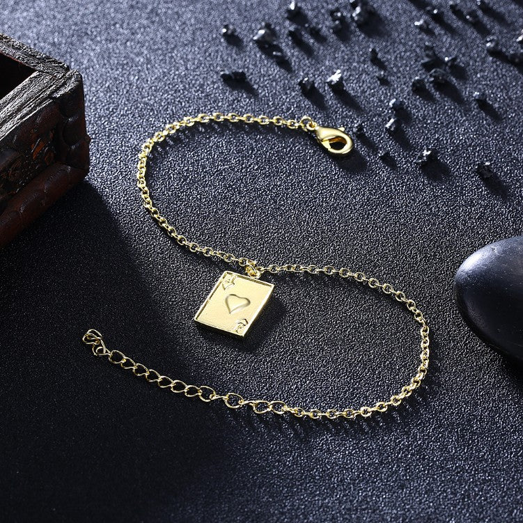 King of Hearts Bracelet in 18K Gold Plated, Gold Collection, Bracelet, Gold, Golden NYC Jewelry, Golden NYC Jewelry fashion jewelry, cheap jewelry, jewelry for mom,