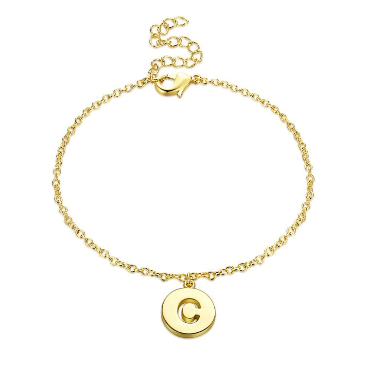 Letter C Bracelet in 18K Gold Plated, Gold Collection, Bracelet, Gold, Golden NYC Jewelry, Golden NYC Jewelry fashion jewelry, cheap jewelry, jewelry for mom,