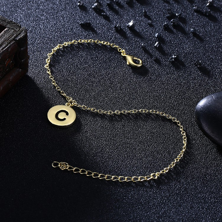 Letter C Bracelet in 18K Gold Plated, Gold Collection, Bracelet, Gold, Golden NYC Jewelry, Golden NYC Jewelry fashion jewelry, cheap jewelry, jewelry for mom,