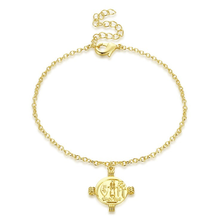 Greek Coin Caeser Bracelet in 18K Gold Plated, Gold Collection, Bracelet, Gold, Golden NYC Jewelry, Golden NYC Jewelry jewelryjewelry deals, swarovski crystal jewelry, groupon jewelry,, jewelry for mom,