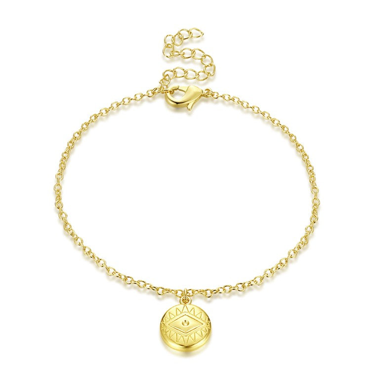 Evil Eye Coin Bracelet in 18K Gold Plated, Gold Collection, Bracelet, Gold, Golden NYC Jewelry, Golden NYC Jewelry jewelryjewelry deals, swarovski crystal jewelry, groupon jewelry,, jewelry for mom,