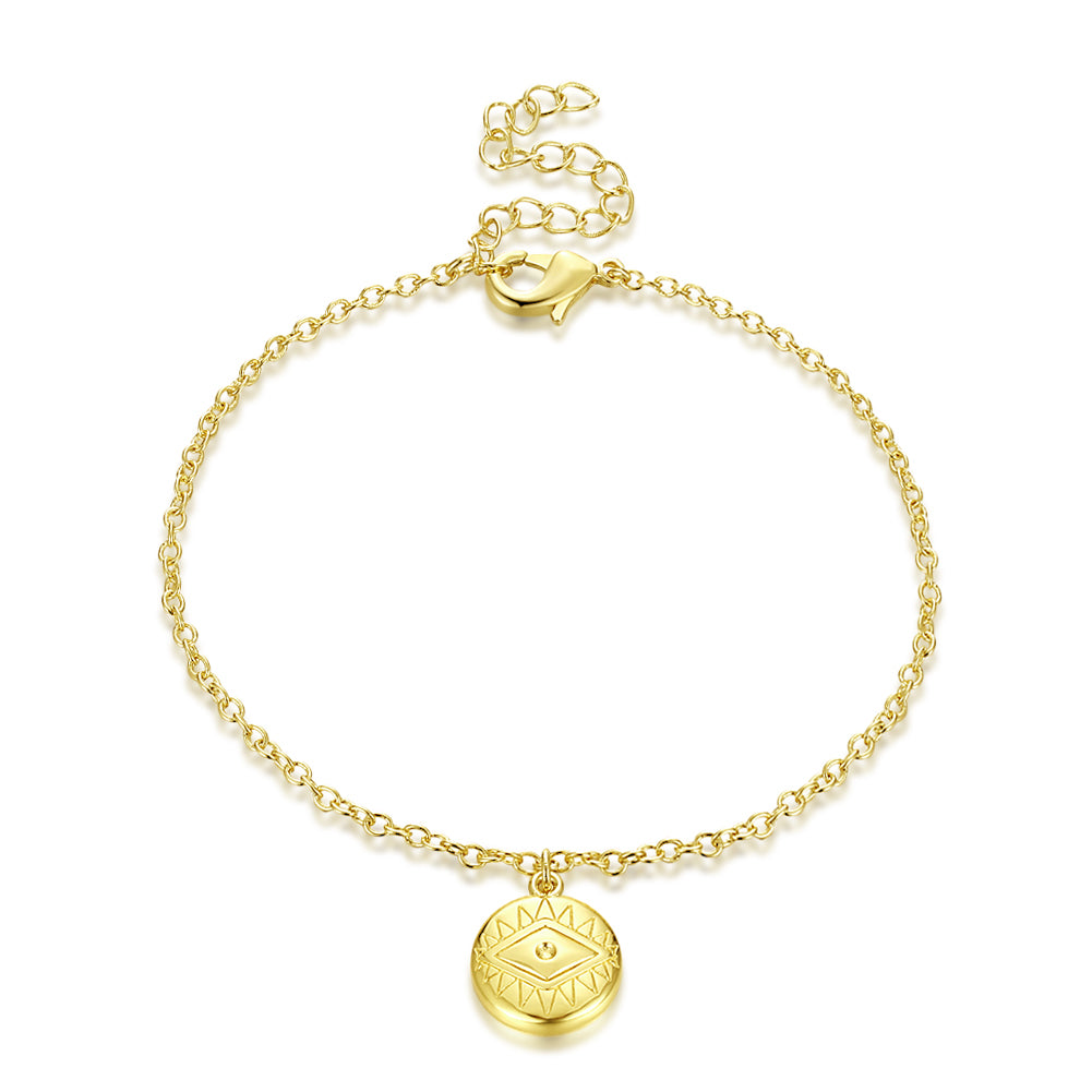 Evil Eye Protection Bracelet in 18K Gold Plated