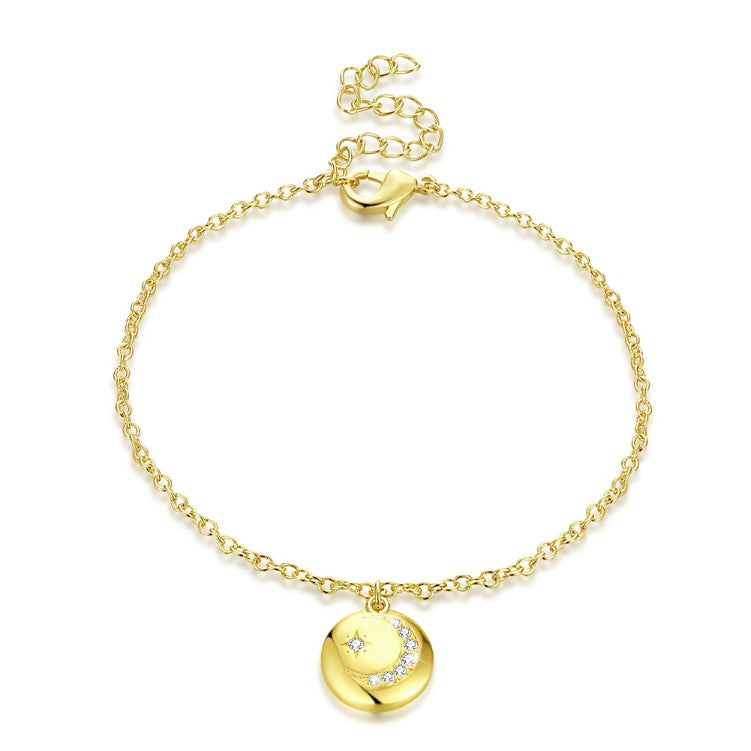 Swarovski Cresent Moon & Star Bracelet in 18K Gold Plated - Golden NYC Jewelry www.goldennycjewelry.com fashion jewelry for women