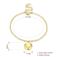 Swarovski Crystal Moon and Star Bracelet in 18K Gold Plated