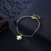 Austrian Crystal Moon and Star Bracelet in 18K Gold Plated