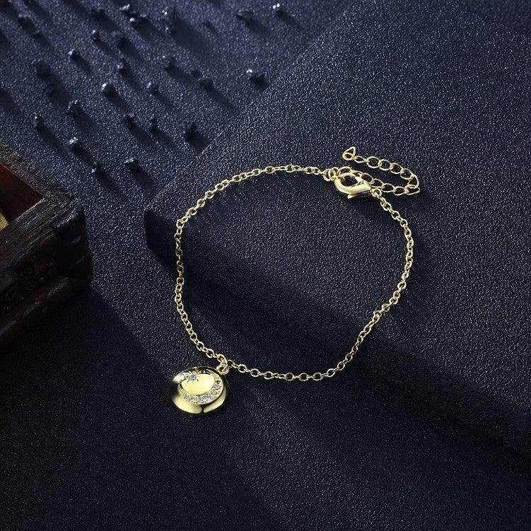 Swarovski Cresent Moon & Star Bracelet in 18K Gold Plated - Golden NYC Jewelry www.goldennycjewelry.com fashion jewelry for women