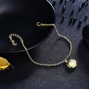 Austrian Crystal Moon and Star Bracelet in 18K Gold Plated
