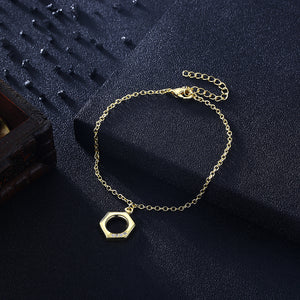 Hexagon Bracelet in 18K Gold Plated