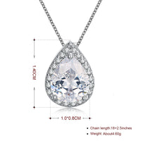 5.00 CT Teardrop Pave Necklace in 18K White Gold Plated, Necklace, Golden NYC Jewelry, Golden NYC Jewelry jewelryjewelry deals, swarovski crystal jewelry, groupon jewelry,, jewelry for mom,