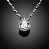 5.00 CT Teardrop Pave Necklace in 18K White Gold Plated, Necklace, Golden NYC Jewelry, Golden NYC Jewelry jewelryjewelry deals, swarovski crystal jewelry, groupon jewelry,, jewelry for mom,