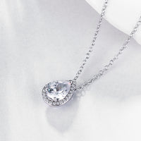 5.00 CT Teardrop Pave Necklace in 18K White Gold Plated, Necklace, Golden NYC Jewelry, Golden NYC Jewelry jewelryjewelry deals, swarovski crystal jewelry, groupon jewelry,, jewelry for mom,
