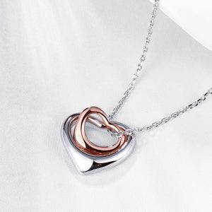 Duo Hearts Shaped in 14K Gold, Necklaces, Golden NYC Jewelry, Golden NYC Jewelry  jewelryjewelry deals, swarovski crystal jewelry, groupon jewelry,, jewelry for mom,