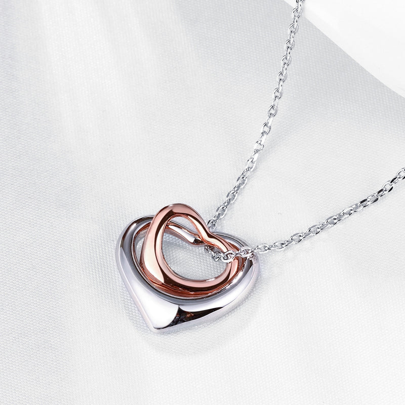 Classic 2 PC Heart Necklace 18", Necklace, Golden NYC Jewelry, Golden NYC Jewelry jewelryjewelry deals, swarovski crystal jewelry, groupon jewelry,, jewelry for mom,