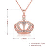 Austrian Crystal Pave Crown Necklace in 18K Rose Gold Plated