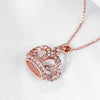 Swarovski Crystal Pave Crown Necklace in 18K Rose Gold Plated