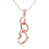 Triple Heart Necklace in 18K Rose Gold Plated