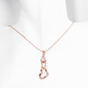 Triple Heart Necklace in 18K Rose Gold Plated