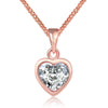 Heart Necklace in 18K Rose Gold Plated