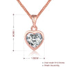 Heart Necklace in 18K Rose Gold Plated