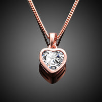 Heart Necklace in 18K Rose Gold Plated