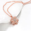 Austrian Crystal Snowflake Necklace in 18K Rose Gold Plated