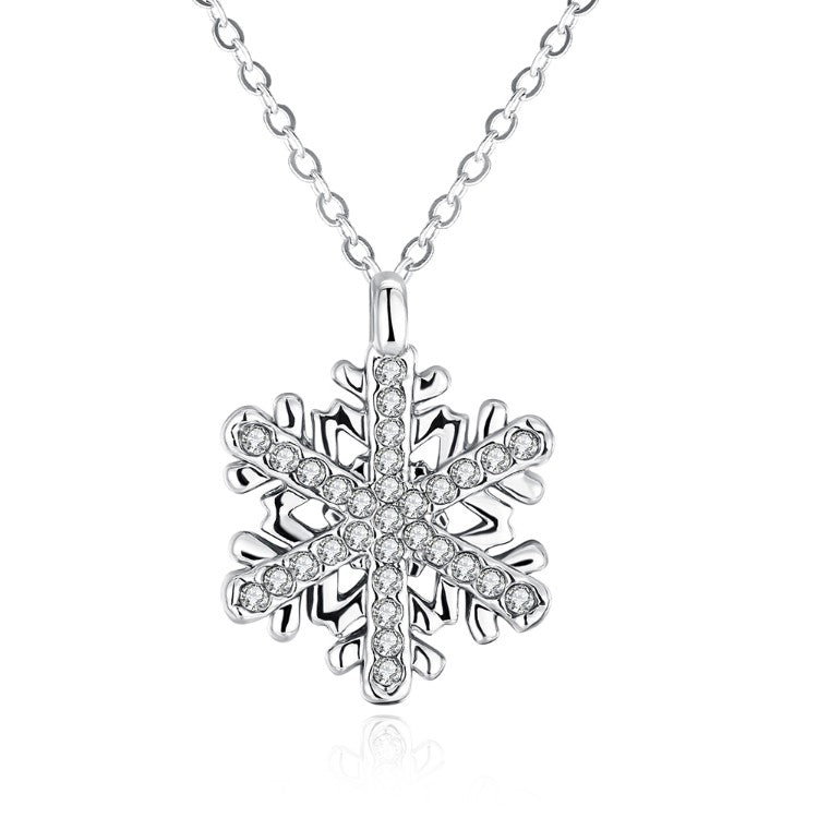 Austrian Crystal Winter Snow Flake Necklace