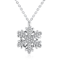 Swarovski Crystal Snowflake Necklace in 18K White Gold Plated