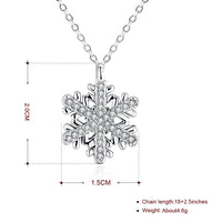 Swarovski Crystal Snowflake Necklace in 18K White Gold Plated