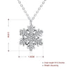 Austrian Crystal Snowflake Necklace in 18K White Gold Plated